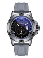 ساعت مردانه KUERST بند سیلیکونی رنگ طوسی کد W435