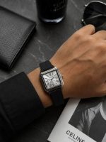 ساعت مچی مردانه طرح کارتیر سانتوس بند رابر کد W481