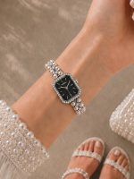 ساعت مچی زنانه نایدو بند مرواریدی استیل کد W518 - تصویر 2