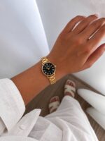 ساعت مچی زنانه نایدو عدد یونانی بند طلایی کد W508 - تصویر 3