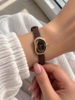 ساعت مچی زنانه دفرمه بند چرمی کد W540 - تصویر 4